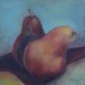 Pear Between Us<br>10 x 10<br>Oil on Canvas<br>2009