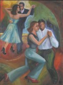 Tango II<br>48 x 36<br>Oil on Canvas<br>2005